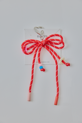 Beaded Rope Bow Bag Charm